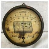 6IN WOOL SOAP TOILET BATH THERMOMETER