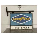 DST GOODYEAR TIRE SIGN W/ BRACKET 24X18