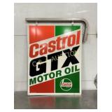 DST CASTROL GTX MOTOR OIL SIGN W/ BRACKET 23X30