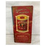 UNUSUAL BANNER LYE CHECKER BOARD 6X12