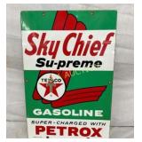 PORC. 1960 TEXACO SKY CHIEF PUMP PLATE 12X18