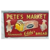 MASONITE EDDYS BREAD SIGN W/ LOAF 57X32