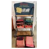 STUDEBAKER SEAT COVERS DISPLAY W/ SIGN/PRODUCT