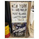 SSP NY BILLIARD PARLOR PIEDMONT SIGN 25X60