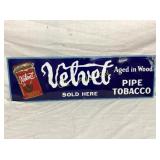 SSP VELVET PIPE TOBACCO SIGN W /PACK 39X12