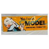 SSP MODEL SMOKING TOBACCO SIGN W/MAN  36X12