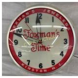 16  1/2" FOXMANS TIME CLOCK KINSTON NC