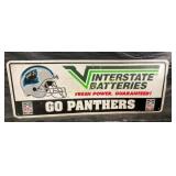 SST EMB. INTERSTATE BATTERIES PANTHERS SIGN 48X18