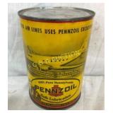 1QT PENNZOIL AIRLINE OIL CAN W/ PLANE & OWLS