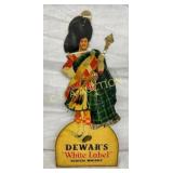 SST DEWARS WHITE LABEL WHISKEY DIECUT SIGN 9X21