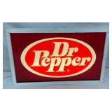 WOODEN FRAMED LEXAN DR. PEPPER LIGHTUP 20X12