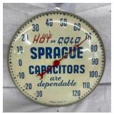 12IN SPRAGUE CAPACITORS THERMOMETER