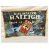 EARLY SST EMB. SIR WALTER RELEIGH SIGN 24X15