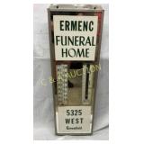 EARLY ERMENC FUNERAL HOME MIRROR THERM 12X39