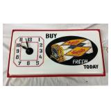 MERITA BREAD LIGHTUP CLOCK 25 1/2X13 1/2