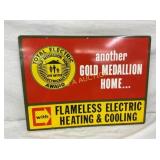 SST GOLD MEDALLIAN HOME HEATING/COOKING SIGN 24X18