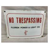 PORC. NO TRESPASSING REDDY KILOWATT SIGN 16X11