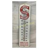 PORC. SINGER SEWING MACHINE THERMOMETER 7X27