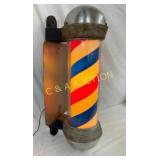 24IN  LIGHTED BARBER POLE