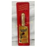 AMERICAN BEAUTY EMB. THERMOMETER 4 1/2X16 1/2