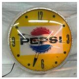 16IN PEPSI LIGHTUP CLOCK (FACE AS IS )