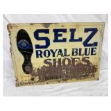 SST SELZ ROYAL BLUE SHOES SIGN 19 1/2X13 1/2