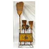 EARLY COUNTRY STORE BROOM DISPLAY W/PRODUCT