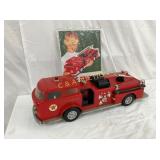 TEXACO PUMPER TRUCK W/ SST SIGN 10X16