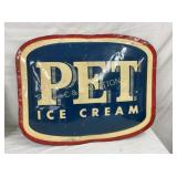 SST 1958 CONVEX PET ICE CREAM SIGN 36X29 AM CO.