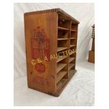 UNUSUAL WOODEN COUNTER TOP ADV. FILE 23X23