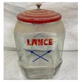 TALL LANCE JAR W/ CROSS ARROWS AND LID