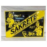 SST EMB. SAKRETE CONCRETE SIGN 20X13 1/2 W/MEN