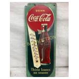 MASONITE COKE THERMOMETER W/ BOTTLE 7X17