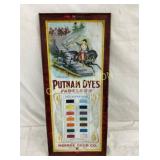 SST PUTNAM DYES SIGN 9 1/2X21 1/2 SELF FRAMED