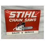 SST EMB. STIHL CHAIN SAW DEALER SIGN 24X18