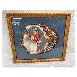 1896 DUNHAMS COCONUT DIECUT CB 13X11 FRAMED