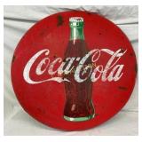36IN PORC COCA COLA BUTTON W/ BOTTLE