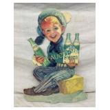 EARLY FRESA DIECUT CB SIGN W/ BOY 16 1/2X23