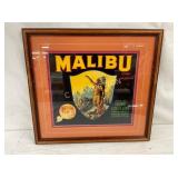 FRAMED MALIBU CB 11X10 NICE GRAPHICS/COLORS