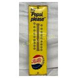 1965 PEPSI PLEASE THERM. W/ CAP 7 1/2X27