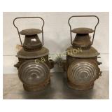 (2) 10IN ADLAKE CARRIAGE LANTERNS