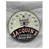 12IN JACQUINS CORDIALS THERMOMETER NICE GRAPHICS