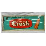 SST ORANGE CRUSH SIGN W/ BOTTLE 32X12 STOUT SIGN