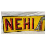SST EARLY EMB. NEHI SIGN NICE GRAPHICS 30X12