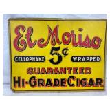 EL MORISO CIGAR CB EASEL BACK 13 1/2X10