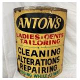 EARLY WOODEN CONVEX ANTONS SHOES SIGN 23X30