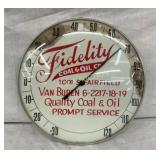 12IN FIDELITY COAL & OIL CO. THERMOMETER