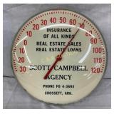 12IN SCOTT CAMPBELL AGENCY THERMOMETER