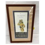 1916 VINTAGE TAGG BROS. CALENDAR 9 1/2X15 FRAMED