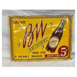 SST EMB. BW SIGN W/  BOTTLE 19X14